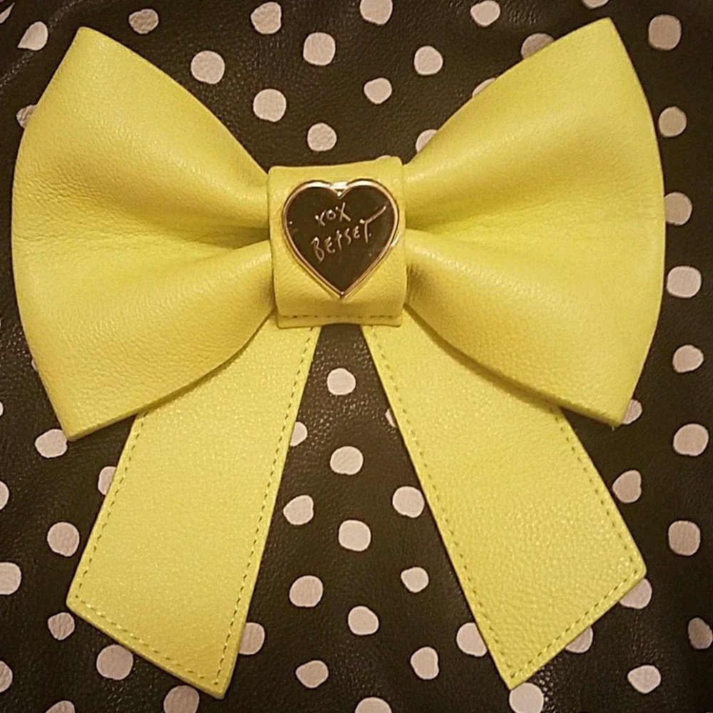 Betsey Johnson Lime Green Bow Backpack